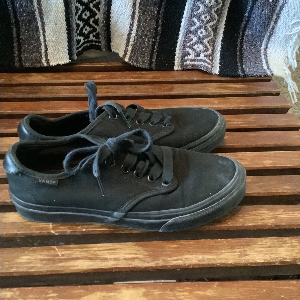 Vans Black Lace Canvas Sneakers women’s Size 6.5